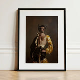 Swish Pricks - Gay Matador Fashionista Art Print / Canvas Black-framed Muscular Man Horns Ornate Gold Matador’s Bravado, Meets Queer