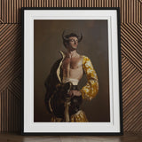 Swish Pricks - Gay Matador Fashionista Art Print / Canvas Framed Painting Muscular Man Dark Horns Ornate Black Matador’s Bravado, Meets