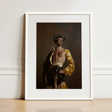 Swish Pricks - Gay Matador Fashionista Art Print / Canvas Framed Painting Muscular Man Horns Ornate Yellow Black Gay Matador’s Bravado,