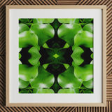 Take me to your Leader - Trippy Leaves Op Art Print / Canvas, 12x12’’ / 31x31cm / Natural Frame / Matboard, Posters Prints & Visual