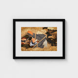 Tale of Genji - Japanese Courtly Aesthetics Art Print / Canvas Kneels Beneath, Rolled-back Eaves Prints