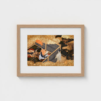 Tale of Genji - Japanese Courtly Aesthetics Art Print / Canvas Kneels Beneath, Rolled-back Eaves Prints