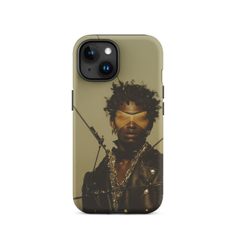 On Target - Black Gay Biker Queen Phone Case Iphone 15 / Matte Phone Case Futuristic Figure Black Gay Biker, Biker Queen, Queen Iphone