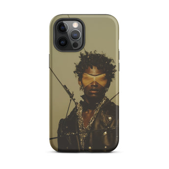 On Target - Black Gay Biker Queen Phone Case Iphone 12 Pro Max / Matte Iphone Case Stylized Portrait Black Gay Biker, Biker Queen, Queen