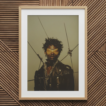 On Target - Black Gay Motorcycle Queen kunstprint / Canvas, 20x30’’ / 51x76cm / Natuurlijke lijst / Passe-partout, Posters, prints & beeldende kunst,