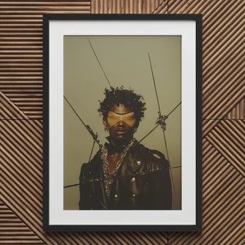 On Target - Tamil Gay Motorcycle Queen Art Print / Canvas Black Framed Poster Gold Chain Goggles Caught, Mid-transfiguration, Prints