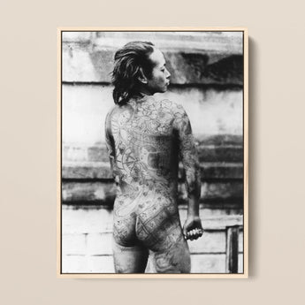 Tattooed Betto - Sexy Japanese Horse-man Art Print / Canvas, 12x16’’ / 31x41cm / Natural Frame, Posters Prints & Visual Artwork, Toby Leon