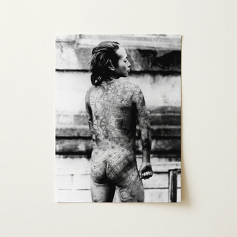 Tattooed Betto - Sexy Japanese Horse-man Art Print / Canvas, 12x16’’ / 31x41cm / Unframed / no Border, Posters Prints & Visual Artwork,