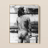 Tattooed Betto - Sexy Japanese Horse-man Art Print / Canvas Black-and-white Framed Photograph Person Intricate Full-body Tattoos Irezumi,
