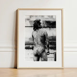Tattooed Betto - Sexy Japanese Horse-man Art Print / Canvas Black-and-white Framed Photograph Person Intricate Tattoos Light Wood Irezumi,