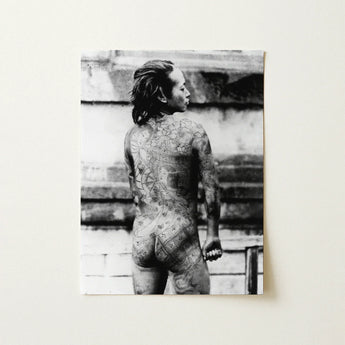 Tattooed Betto - Sexy Japanese Horse-man Art Print / Canvas Black-and-white Photographic Person Extensive Traditional Japanese-style