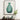 Framed Artwork Teal Glass Bottle Decorative Ribbed Design Carafe, Van Silvay, 1930s Glassware Art