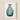 Framed Watercolor Painting Translucent Teal Glass Bottle Fluted Carafe, Van Silvay Decorative, 1930s Glassware Art