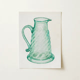Teal Molasses Jug - Giacinto Capelli 1930s Kitchen Art Print / Canvas, 12x16’’ / 31x41cm / Unframed / no Border, Posters Prints & Visual