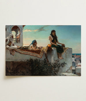 A Terrace in Morocco - Jean-Joseph Benjamin-Constant Art Print