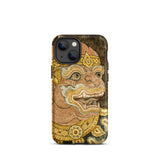 Thai Monkey See - Custodia per iPhone con affresco tradizionale, 13 Mini / Opaco, Custodie per telefoni cellulari, Toby Leon