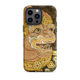 Thai Monkey See - Custodia per iPhone con affresco tradizionale, 14 Pro Max / Opaco, Custodie per telefoni cellulari, Toby Leon