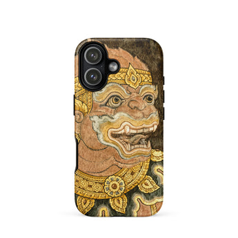 Thai Monkey See - Custodia per iPhone con affresco tradizionale, 17 / Opaco, Custodie per telefoni cellulari, Toby Leon