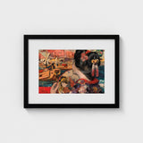 The Balcony - Edward Atkinson Hornel Art Print / Canvas Silken Nape Aglow, Lacquered Hair Pinned, Painted Clouds Convulse Prints