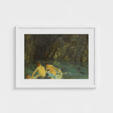 The Cavern - Henry Scott Tuke Art Print / Canvas, Seals Sun-bronzed, Torsos, Oar’s Pale Shaft, Raw Umber Brushwork, Prints