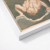 The First Book of Urizen - William Blake Art Print / Canvas Framed Soft Impressionistic Depiction Nude Figure Single Male Body, Legs Thrust