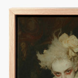 Framed Canvas Print Portrait Pale Skin Red Eye Gay Devil Art, Void Stares