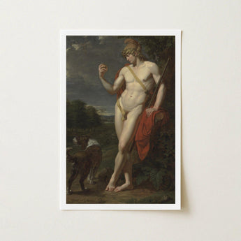 The Shepherd - Jean Baptiste Frederic Desmarais Art Print / Canvas Phrygian Helmet Sits, Bronze Finish Catching, Slate-and-umber Sky