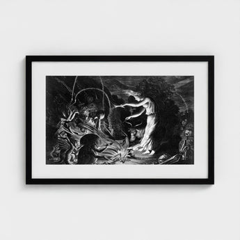 The Sorceress - Jan Van De Velde Ii Art Print / Canvas Crooked Hearth Burns, Conjurer Leans Prints