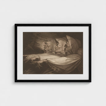 The Weird Sisters - Henry Fuseli Art Print / Canvas Death-head Moth Hovers, John Raphael Smith Mezzotint Prints