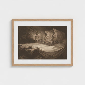 The Weird Sisters - Henry Fuseli Art Print / Canvas Death-head Moth Hovers, John Raphael Smith Mezzotint Prints