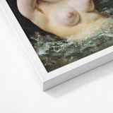 The Woman in Waves - Gustave Courbet Art Print / Canvas Framed Classical Nude Figure Turbulent Textured, Pulls, English Channel’s Churn,
