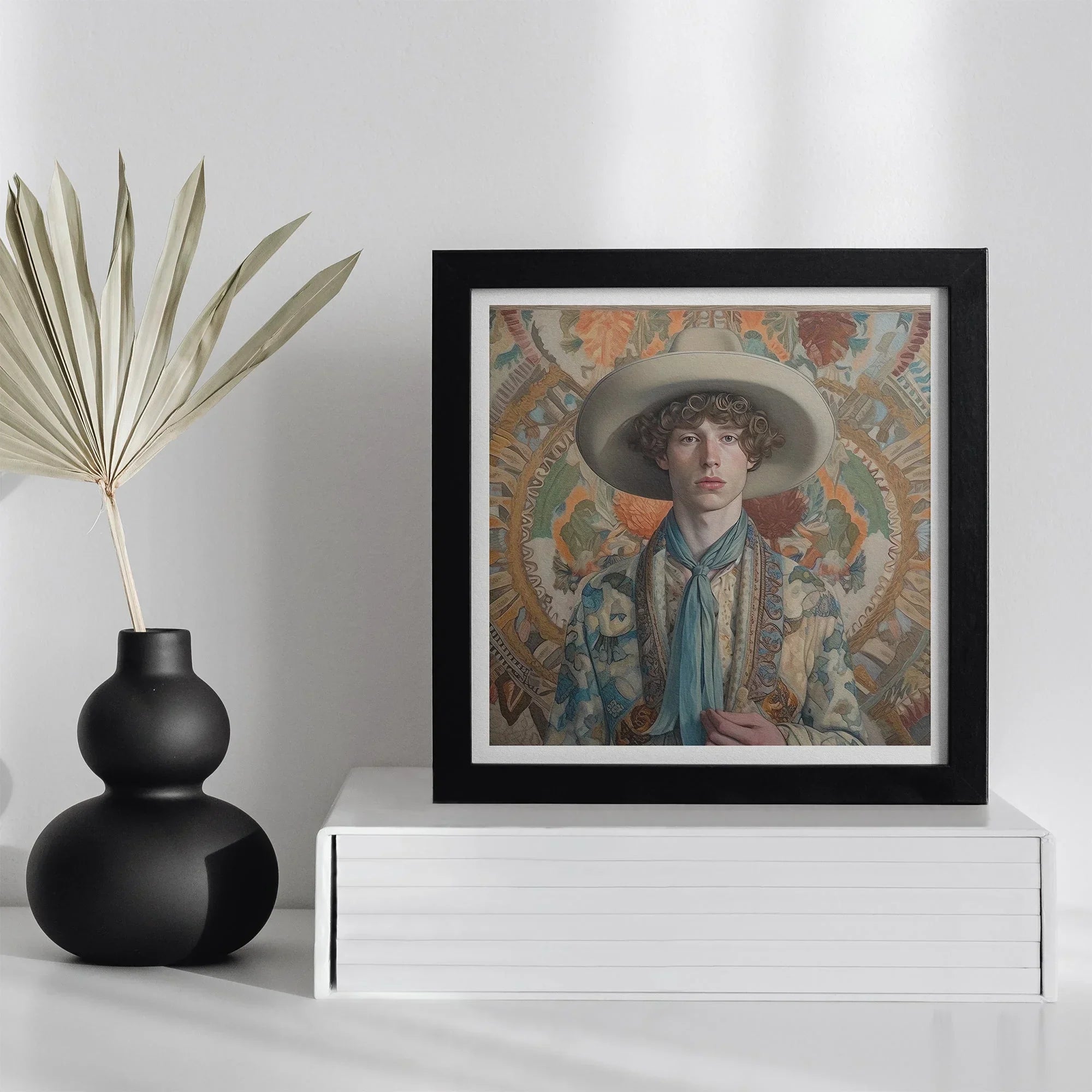 Theodore - Handsome Gay Cowboy Aesthetic Art Print - 16’x16’ - Posters Prints & Visual Artwork - Aesthetic Art