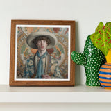 Theodore - Handsome Gay Cowboy Art Print / Canvas Framed Portrait Young Man Wide-brimmed Hat Patterned Attire Dandy, Homosexual Outlaw’s,