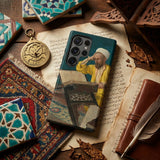 Theologian with Koran - Osman Hamdi Bey Phone Case Teal-colored Phone Case Detailed Illustration Man Traditional Attire Osman Hamdi Bey,