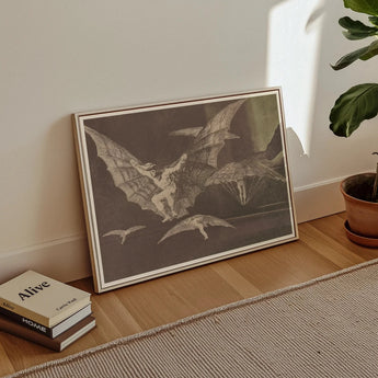 Where There’s a will Way - Francisco De Goya Art Print / Canvas Framed Artwork Winged Figure Creatures Goya Captures, Etched Copper,