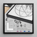 Where There’s a will Way - Francisco De Goya Framed Canvas, Framed Canvas Print Black White Diagram Armillary Sphere