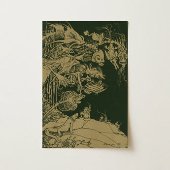 They’d such Very Odd Heads and Tails - Arthur Rackham Art Print / Canvas, 12x18’’ / 31x46cm / Unframed / no Border, Posters Prints & Visual