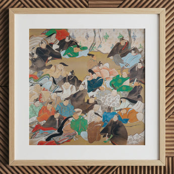 Trentasei immortali della poesia - stampa d'arte di Ikeda Koson / Canvas, 12x12’’ / 31x31cm / Cornice naturale / Matboard, poster, stampe e arte visiva