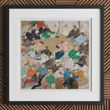 Thirty-six Poetic Immortals - Ikeda Koson Art Print / Canvas Black Framed Artwork White, Imperial Stanza Unfolding Prints