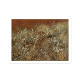 Thistles - John Singer Sargent En Plein Air Art Print, Delicate Dried Wildflowers Grasses Brown Backdrop