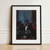Thorne - Gay Black Dracula Art Print / Canvas Black-framed Art Print Dark Gothic Portrait Man Formal Gay Black Dracula, Dracula Art,