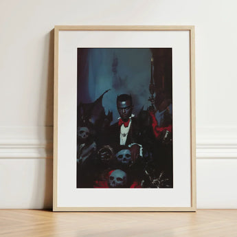 Thorne - Gay Black Dracula Art Print / Canvas Framed Dark Gothic Portrait Man Formal, Commanding Presence Prints