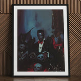 Thorne - Gay Black Dracula Art Print / Canvas Black-framed Dark Gothic Portrait Man Formal, Commanding Presence Prints