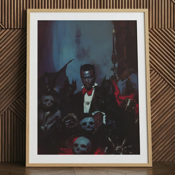 Thorne - Gay Black Dracula Art Print / Canvas Framed Art Print Dark Gothic Portrait Man Formal Gay Black Dracula, Dracula Art, Commanding