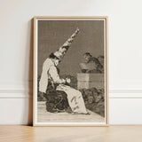 Those Specks of Dust - Francisco De Goya Art Print / Canvas Framed Black-and-white Satirical Scene Figure Exaggerated Pointed Dissects,