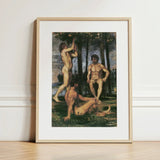 Three Youths Under Orange Trees - Hans Von Marées Fine Art Print / Canvas Framed Nude Figures Forest Scene, Prints