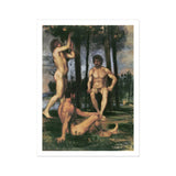 Three Youths Under Orange Trees - Hans Von Marées Fine Art Print / Canvas Nude Male Figures Forest, Prints