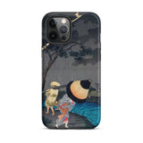 Thunderstorm at Tateishi - Takahashi Shōtei Phone Case Iphone 12 Pro Max / Matte Japanese Art Phone Case Takahashi Shōtei’s Thunderstorm,