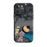 Thunderstorm at Tateishi - Takahashi Shōtei Phone Case Iphone 16 Pro Max / Matte Japanese Art Phone Case Takahashi Shōtei’s Thunderstorm,