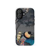 Thunderstorm at Tateishi - Takahashi Shōtei Phone Case Iphone 17 / Matte Iphone 12 Case Japanese-inspired Artwork Woman Traditional Attire